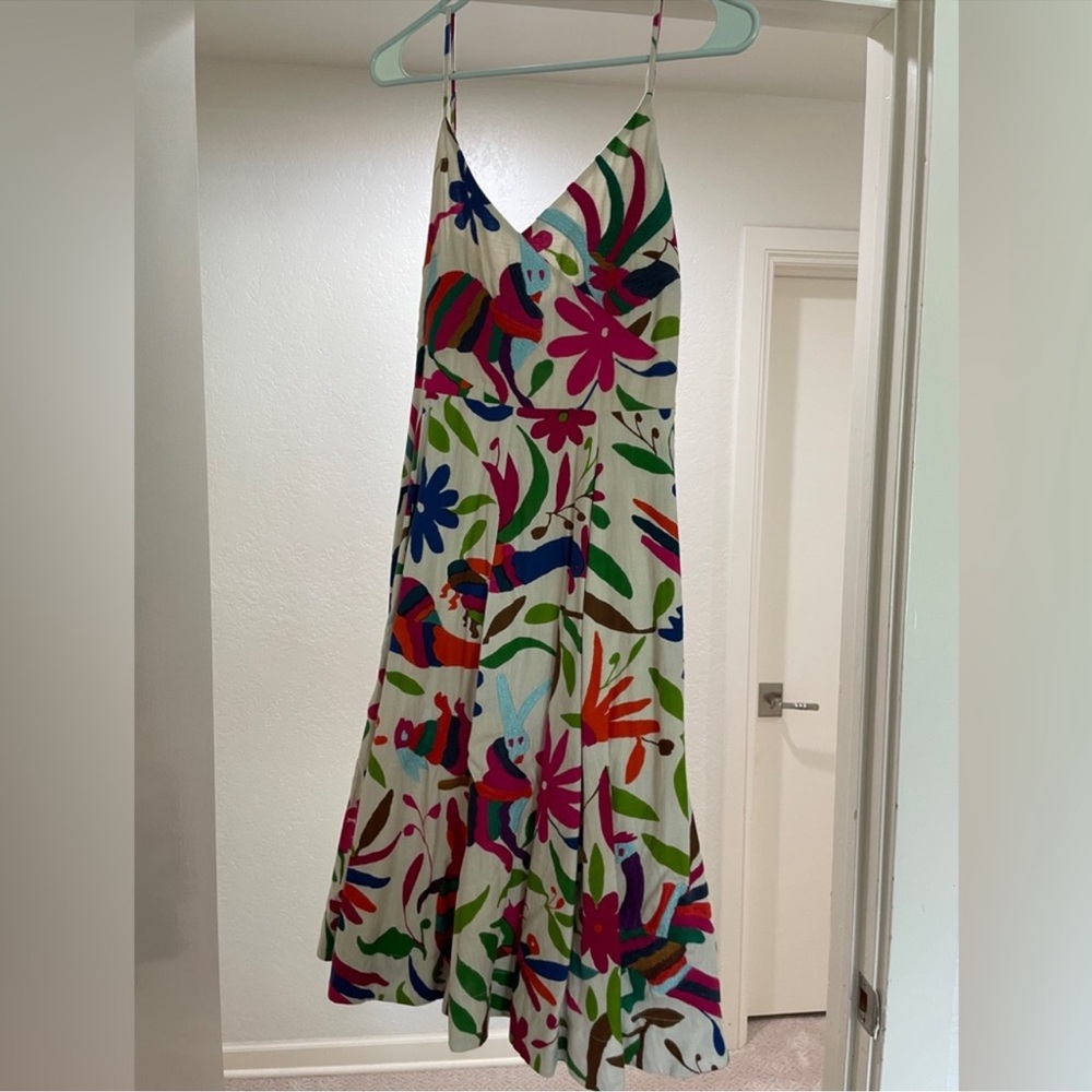 Anthropologie Embroidered Vanessa Virginia Folk Animal Dress